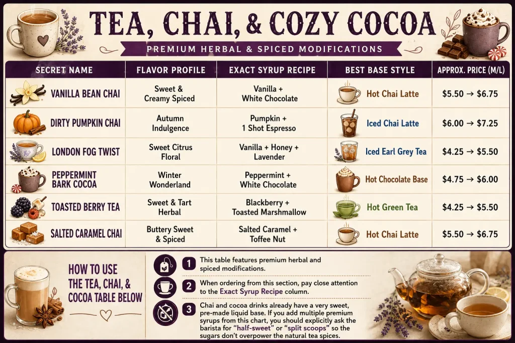 Secret Hub 6 How to Use the Tea Chai Cocoa Table Below