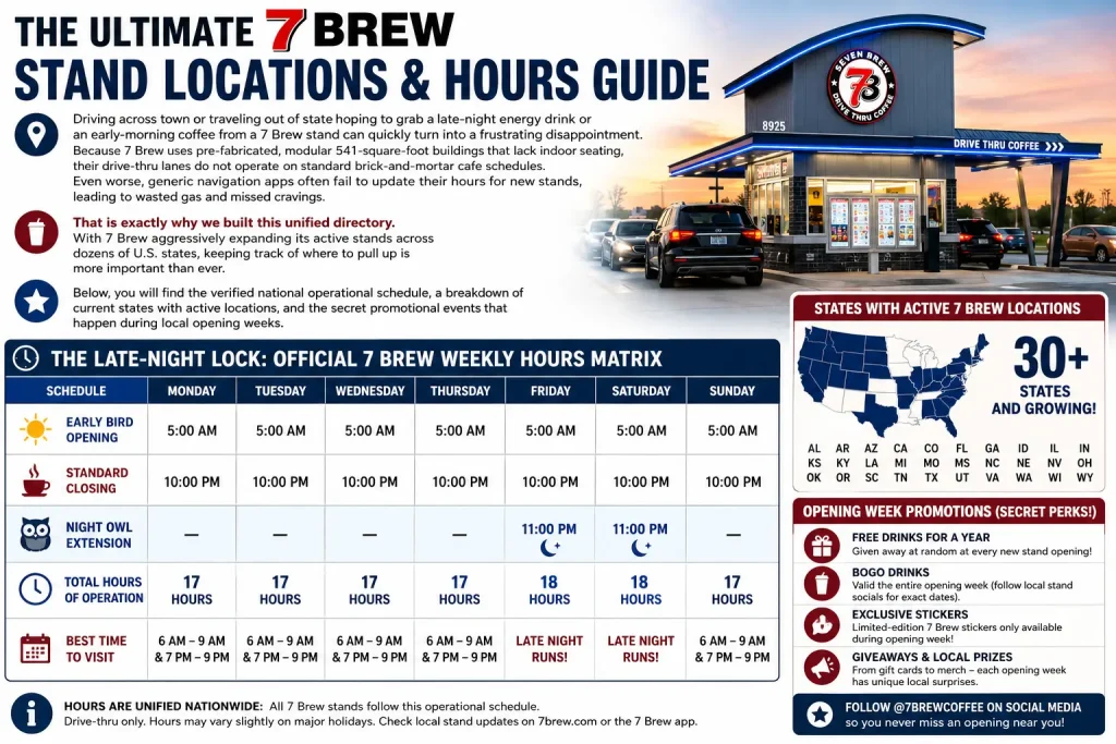 Locations & Hours 1 The Ultimate 7 Brew Stand Locations & Hours Guide