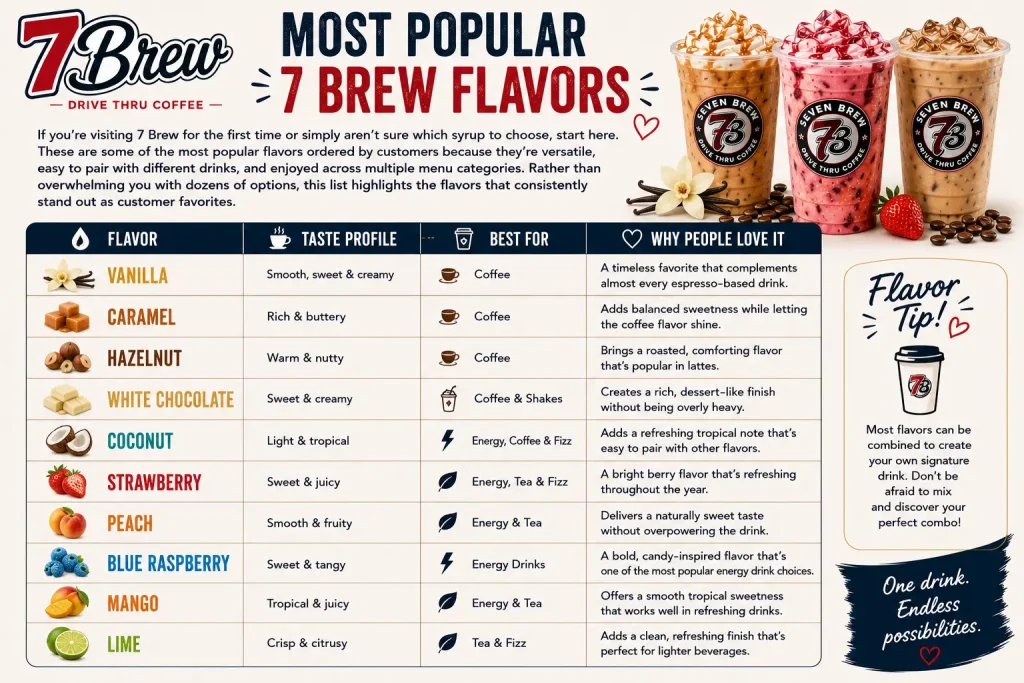 Flavor Guide 2 Most Popular 7 Brew Flavors