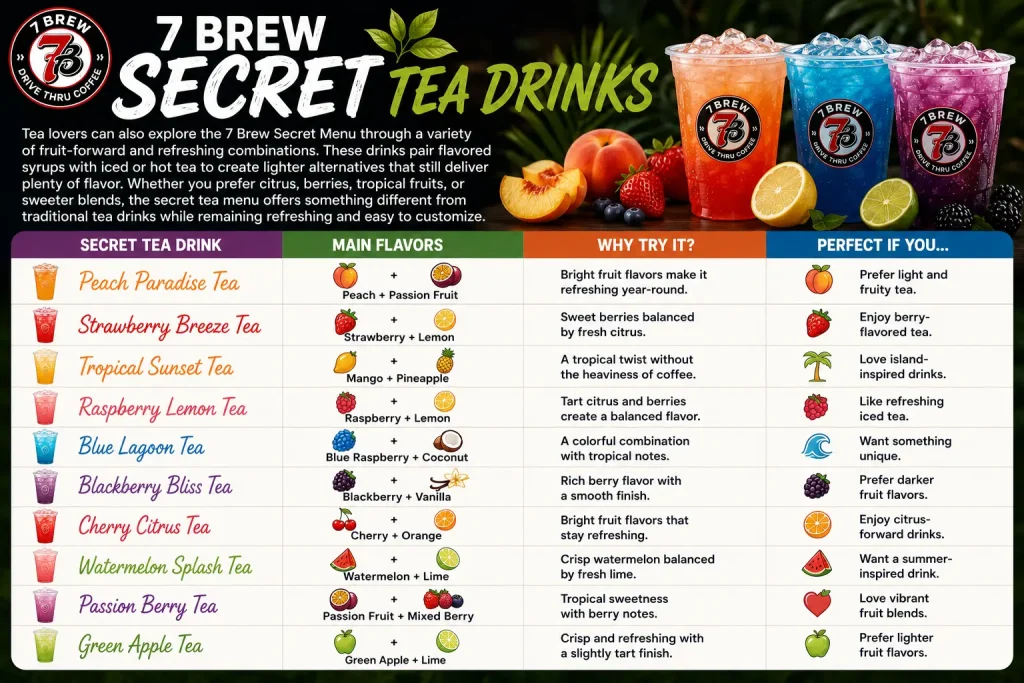 Secret Hub 6 Secret Tea Drinks
