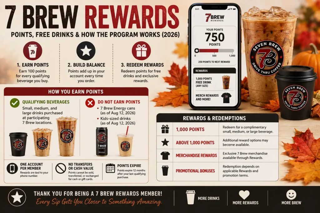 7 Brew Rewards Points Free Drinks Guide 1 7 Brew Rewards: Points, Free Drinks & How the Program Works (2026)