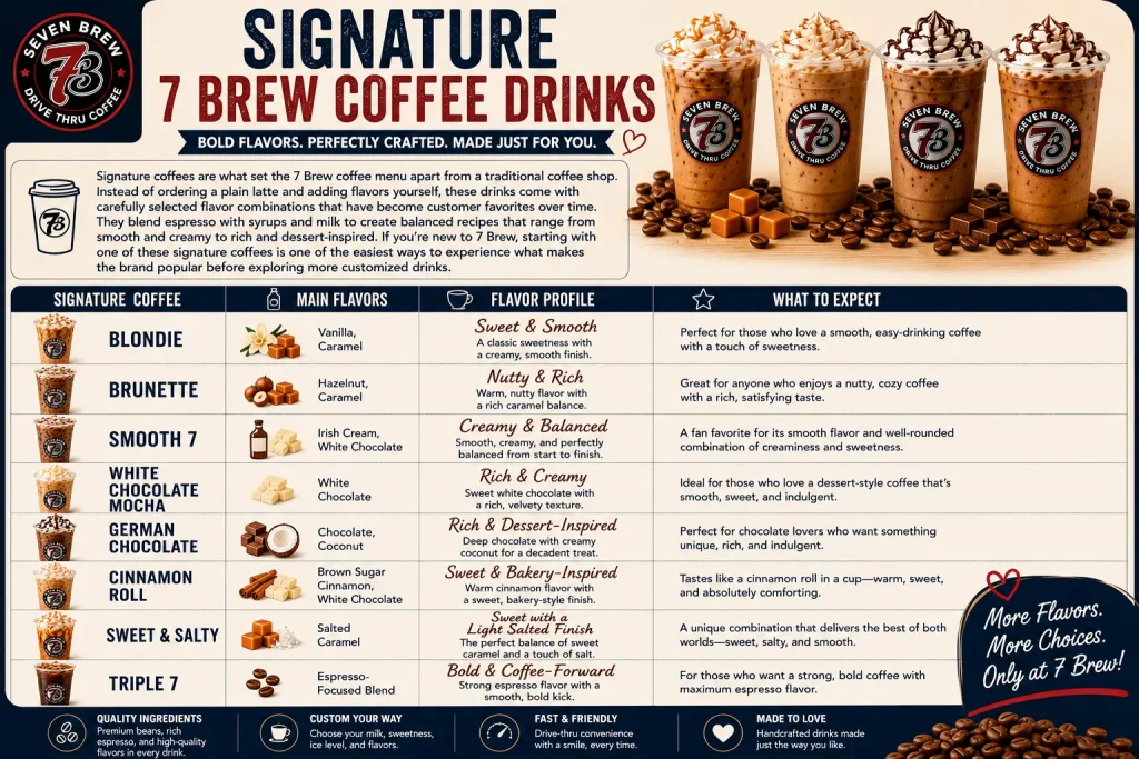 7 Brew Coffee Menu 4 Signature 7 Brew Coffee Drinks
